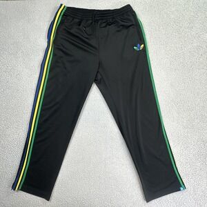 Adidas Grun Rasta Firebird Track Pants Men XL Black Side Striped Baggy Ankle Zip